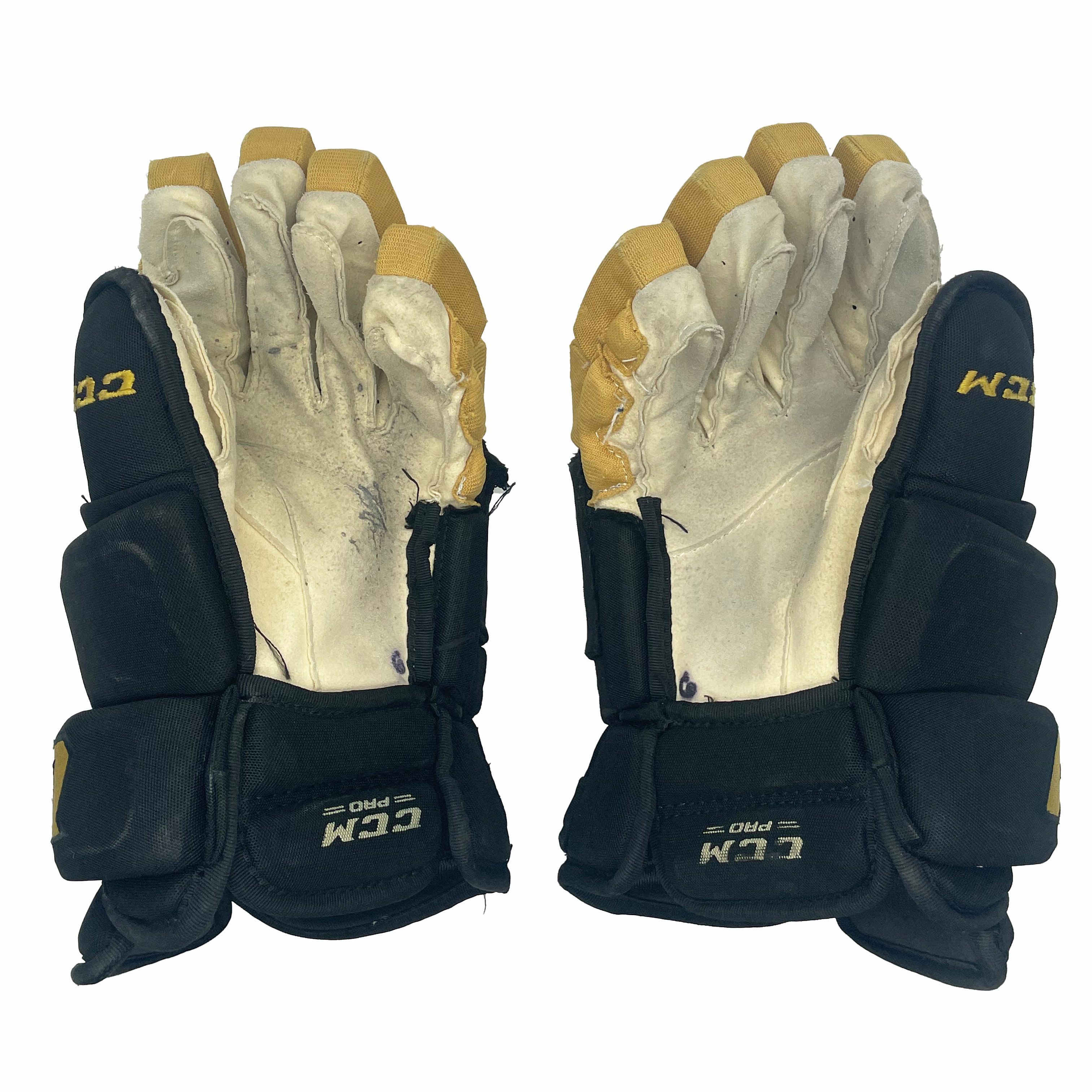 CCM HG97PP - Gant de hockey NHL Pro Stock d'occasion - Golden Knights de Vegas (noir/or)